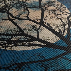 Obraz drzewa z pełnią księżyca (125x70 cm)