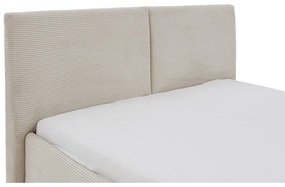 Beżowe tapicerowane łóżko dwuosobowe bez stelaża 180x200 cm Lando – Meise Möbel