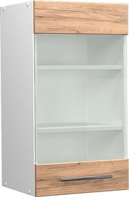 Szklana szafka kuchenna złoty dąb energetyczny 40x34.1x72 fame-line