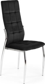 Krzesło z tkaniny velvet bez podłokietników K416