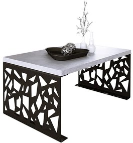 Nowoczesny stolik kawowy czarny + beton - Ofelio 3X