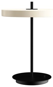 Czarno-biała metalowa lampa stołowa LED ze ściemniaczem i metalowym kloszem (wysokość 41,5 cm) Asteria Table – UMAGE
