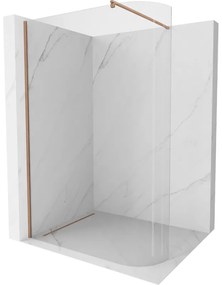 Mexen Kioto ścianka prysznicowa zaokrąglona Walk-in 90 x 200 cm, transparent 8 mm, miedź szczotkowana - 800-090-101-65-06