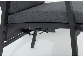 ARCTIC - ogrodowy aluminiowy fotel rozkładany z poduszkami