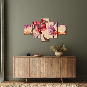 Obraz - Vintage Flowers (125x70 cm)