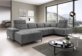 Narożnik FOCUS XL z elektryczną regulacją siedziska Prawostronny w tkaninie Promocyjnej SALVADOR 14 WERSAL