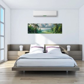 Obraz - Zielony krajobraz (170x50 cm)