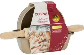 Zestaw do pieczenia dla dzieci – 2 formy, wałek