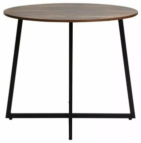 Okrągły stół jadalniany LUNA 90 cm, rustykalnie brązowy