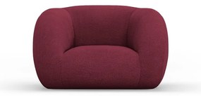 Bordowy fotel z materiału bouclé Essen – Cosmopolitan Design