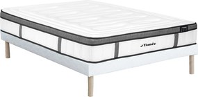 Zestaw stelaż i materac hybrydowy ze sprężynami kieszeniowymi i pamięcią kształtu – grubość 30 cm – 160 × 200 cm - OLIANE marki YSMÉE