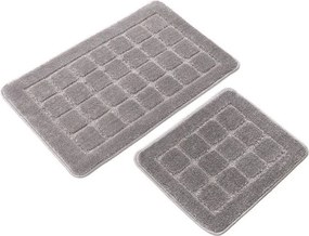 Szare dywaniki łazienkowe zestaw 2 szt. 50x80 cm Kareli – Foutastic