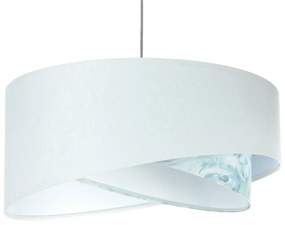 Biało-niebieska lampa wisząca z abażurem T4-A35