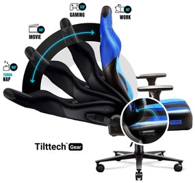 Materiałowy fotel gamingowy Diablo X-Player 2.0 King Size, Frost Black