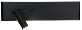 Kinkiet, lampka nocna Resort Czarny Lewy 10W + 3W LED 4000K
