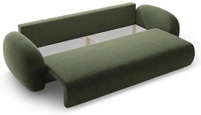 Zielona rozkładana/ze schowkiem sofa z tkaniny szenilowej 262 cm Tonale – Cosmopolitan Design
