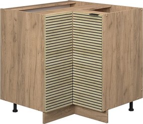 Szafka narożna panel dębowy 80.5x51.6x82 fame-line