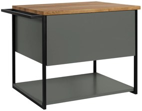 Szafka pod umywalkę LOV 60 cm szaro-zielony półmat KROFAM