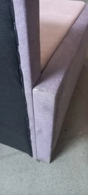 Sofa rozkładana z funkcją spania FULGEO różowa/jasnofioletowa prawa - powystawowa ELTAP