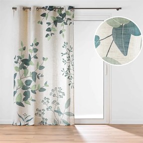 Zielono-beżowa zasłona 140x260 cm Botanica – douceur d'intérieur