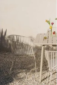 Krzesło Ogrodowe Z Podłokietnikami Ze Stali I Polipropylenu Aradina Moka Brown - Sklum