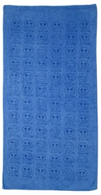 Szybkoschnący ręcznik kąpielowy UŚMIECH niebieski
