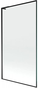 Mexen Next L parawan nawannowy 1-skrzydłowy 100 x 150 cm, czarna ramka, czarny - 895-100-000-03-70-70