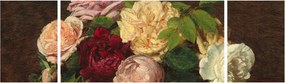 Obraz - Henri Fantin-Latour, Roses de Nice on a Table, reprodukcje (170x50 cm)