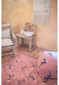 Różowy bawełniany dywan dziecięcy tkany ręcznie odpowiedni do prania 140x210 cm English Garden Ash Rose – Lorena Canals