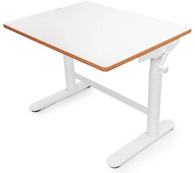 Białe podnoszone biurko dla przedszkolaka i ucznia G2-T59