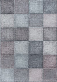 Dywan nowoczesny Ottawa kwadraty różowe pastelowe 160 cm x 230 cm
