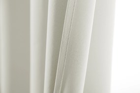 Biało-kremowa zasłona OXFORD 140x270 cm Zawieszanie: Taśma z wiązaniami