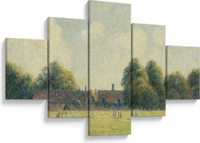 Obraz - Camille Pissarro, Hampton Court Green, reprodukcje (125x70 cm)