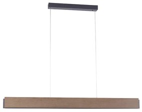 Lampa wisząca brązowa 121 cm zintegrowane LED ze zdalnym sterowaniem - Ajdin Nowoczesny Oswietlenie wewnetrzne