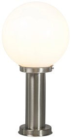 Zewnetrzna Nowoczesna lampa ogrodowa słupkowa ze stali nierdzewnej 50 cm - Sfera Nowoczesny Oswietlenie zewnetrzne