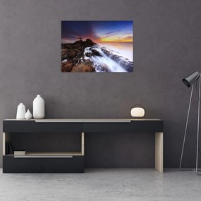 Obraz góry we mgle (70x50 cm)