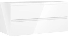 Mexen Orio szafka łazienkowa podumywalkowa 100 cm, 2 szuflady, biała połysk - 91A10-10047-2-BFF00