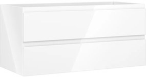 Mexen Orio szafka łazienkowa podumywalkowa 100 cm, 2 szuflady, biała połysk - 91A10-10047-2-BFF00