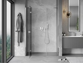 Mexen Mist-H drzwi prysznicowe uchylne lewe 155 cm, transparent, chrom - 8A5-155-001-01-00-L