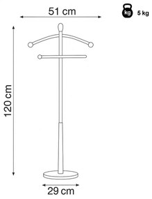Cichy sługa 82646 BK, metal, czarny