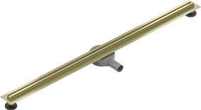 Mexen Flat 360° Slim odpływ liniowy obrotowy 150 cm, złoty szczotkowany - 1A41150