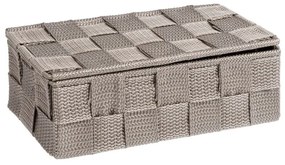 Brązowobeżowy organizer łazienkowy Wenko Adria Mini With Lid