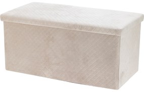 Welurowa pufa ze schowkiem MODUS, 76 x 38 x 38 cm