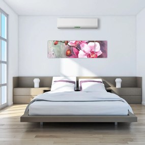 Obraz - Orchidee, akwarela (170x50 cm)