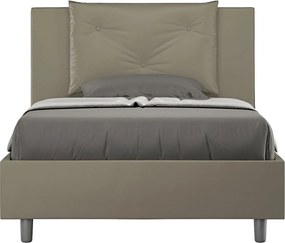 Łóżko bez stelaża tapicerowane 120x190 sztucznej skóry cappuccino Appia