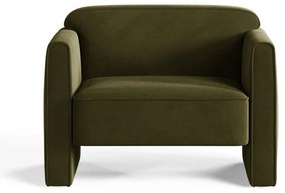 Zielony aksamitny fotel Abby – Micadoni