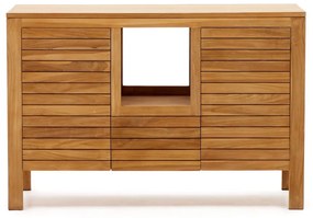 Niska szafka pod umywalkę z litego drewna tekowego 120x80 cm Neria – Kave Home