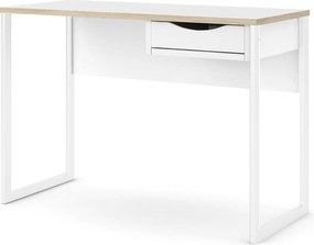 Białe biurko z szufladą Function Plus Small