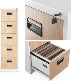 Szafa kartotekowa Eco Design Sara V005 46x62x163 cm biały/dąb sonoma