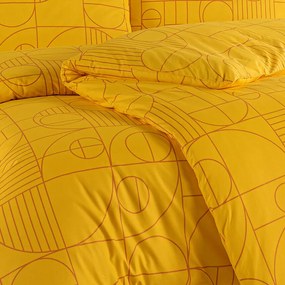 BedTex Bawełniana pościel Geo Ray Flower, 220 x 200 cm, 2 szt. 70 x 90 cm, 220 x 200 cm, 2 szt. 70 x 90 cm
